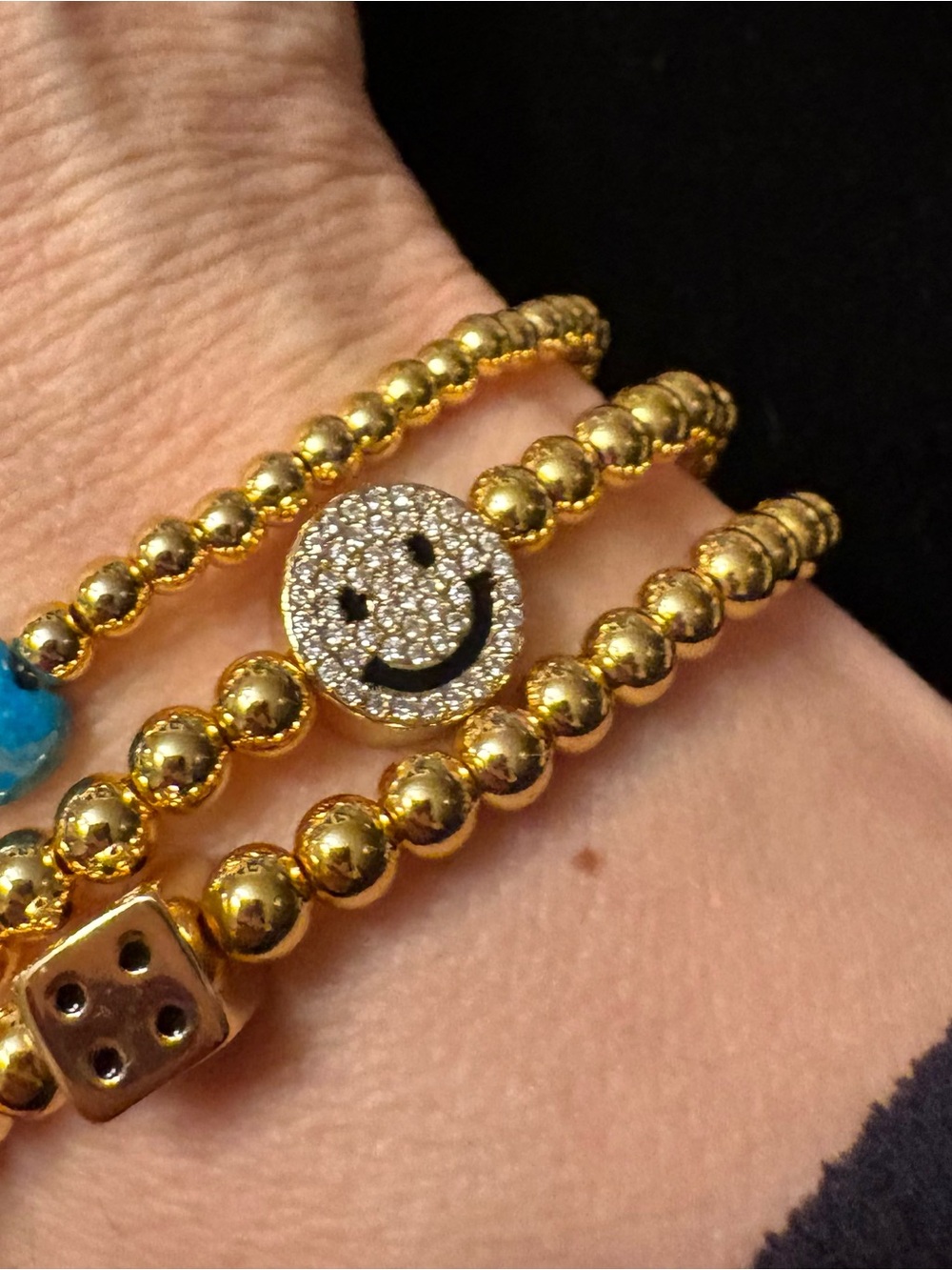 NEW Gold Filled Dice Bracelet